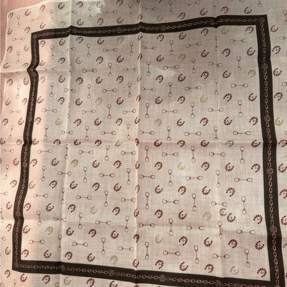Vintage PG by Paolo Gucci scarf featuring stirrups and bits